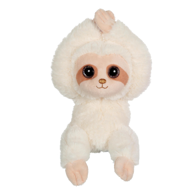  peluche ptit paresseux blanc 16 cm 